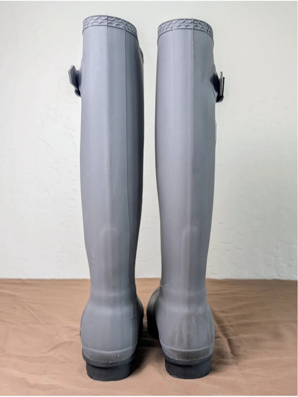 Kamik Womens Rain Boots Size 6 Gray Matte Waterproof Tall Riding Style Boots